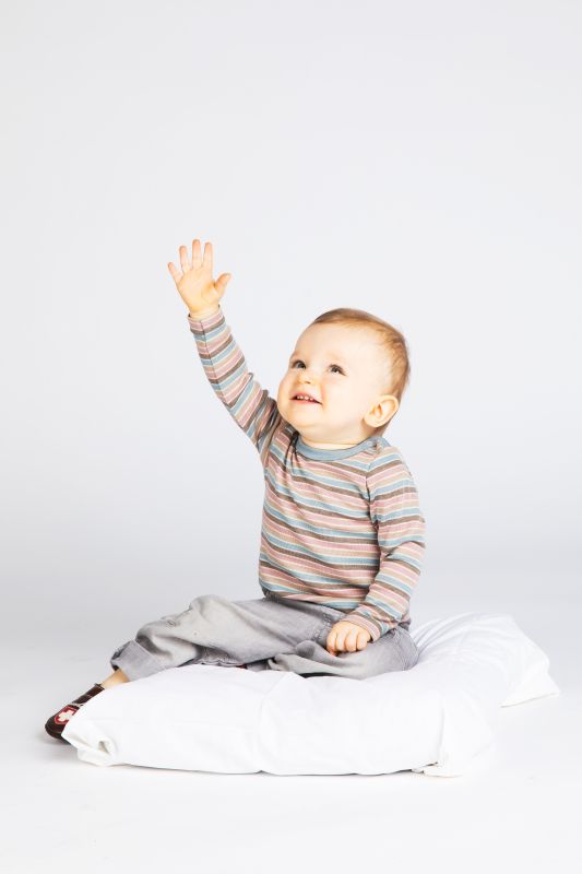 Engel - Baby Langarmshirt Merinowolle/Seide, pastellcolour