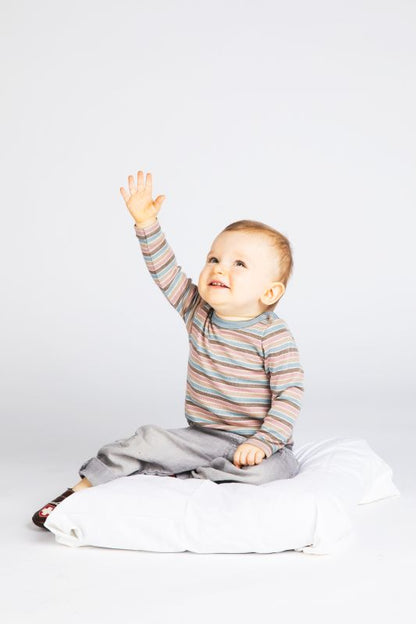 Engel - Baby Langarmshirt Merinowolle/Seide, pastellcolour