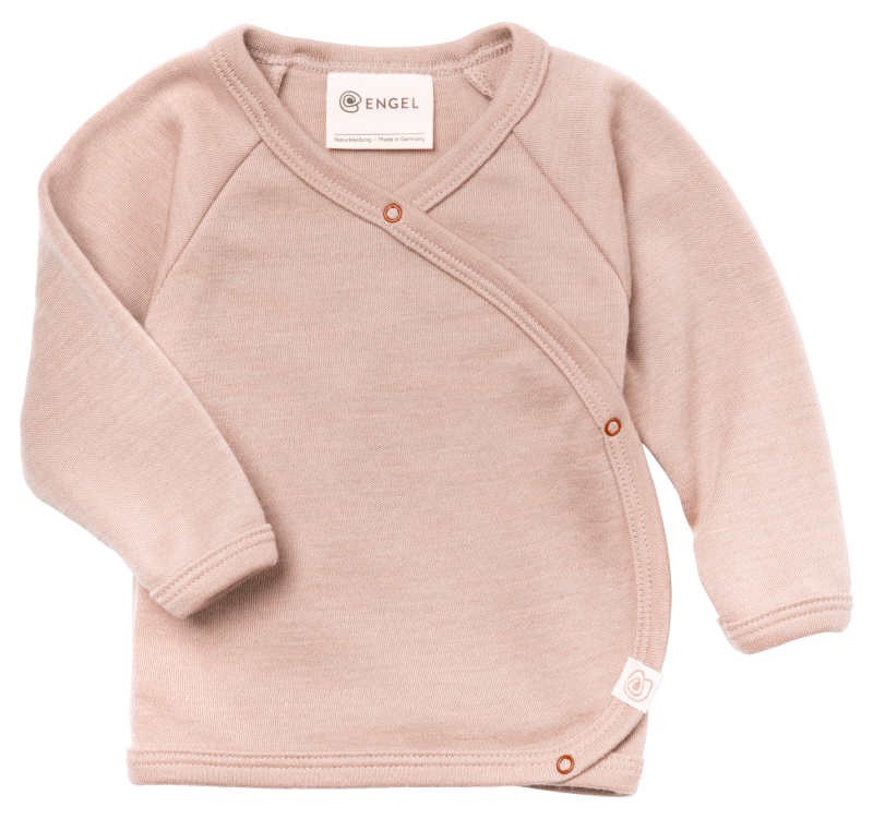 Engel - Baby Wickelshirt Wolle/Seide, rosa