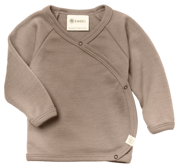 Engel - Baby Wickelshirt Wolle/Seide, beige