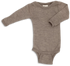 Engel - Baby Body aus Wolle-Seide-Mix für Jungen & Mädchen in braun