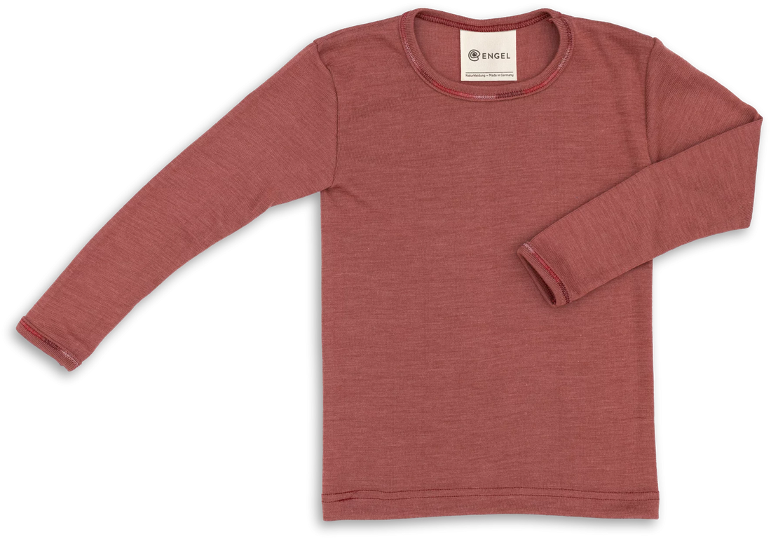Engel - Kinder Langarmshirt Wolle/ Seide kupfer für Mädchen und Jungen