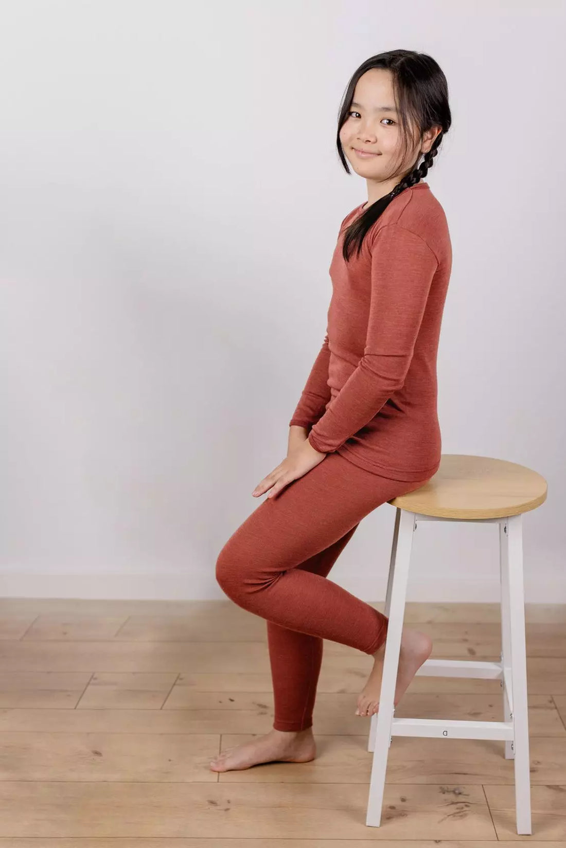 Engel - Kinder Leggings Wolle/ Seide kupfer für Mädchen &amp; Jungen