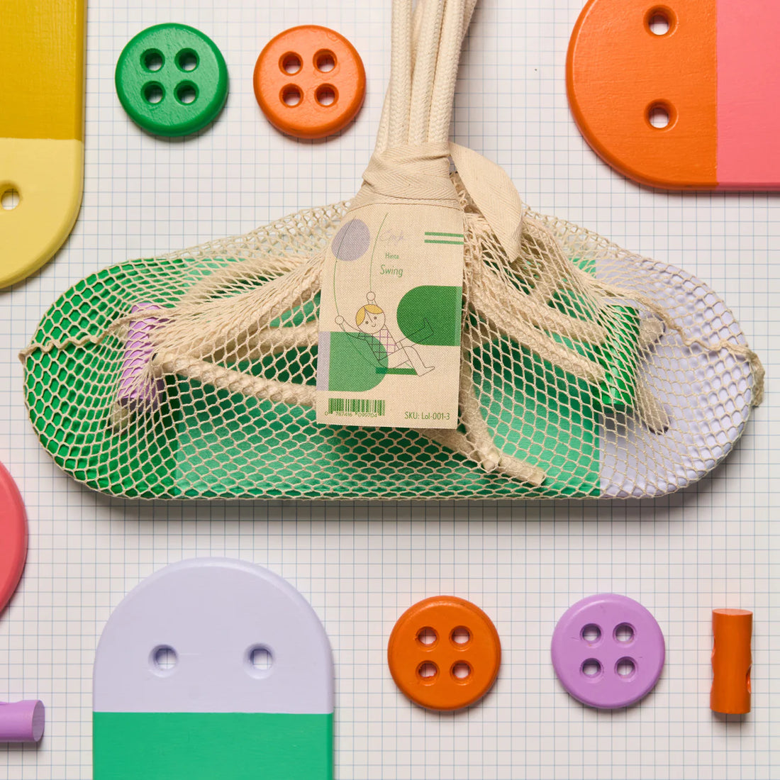 Eperfa - Indoor Kinder Schaukel grün