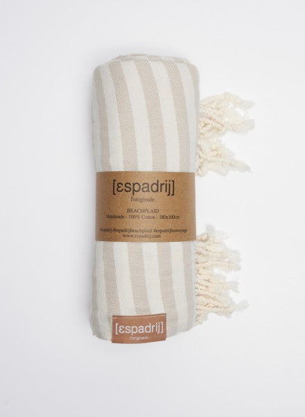 espadrij l´originale - Hamamtuch Baumwolle beige gestreift