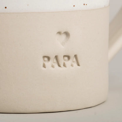 Eulenschnitt - Große Tasse Papa mit Henkel