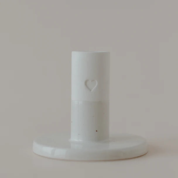 Eulenschnitt - handgemachter Kerzenständer Herz groß