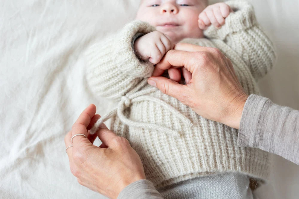 Halfen - Baby Wickeljacke Alpaka beige