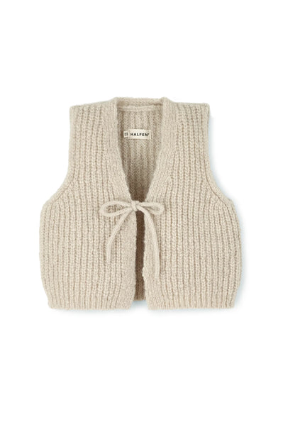 Halfen - Kinder Strickweste Alpaka beige