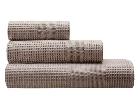 Cotonea - Handtuch Baumwolle (bio) Waffelpikee beige