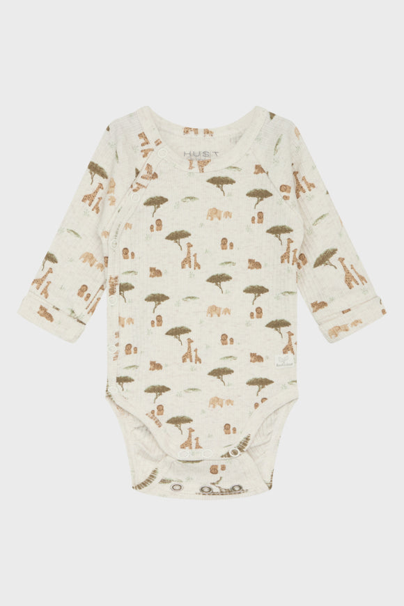 Baby Body in Safari-Tierdruck aus Baumwolle von Hust &amp; Claire 