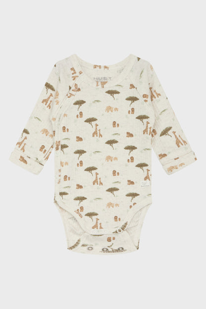 Baby Body in Safari-Tierdruck aus Baumwolle von Hust &amp; Claire 
