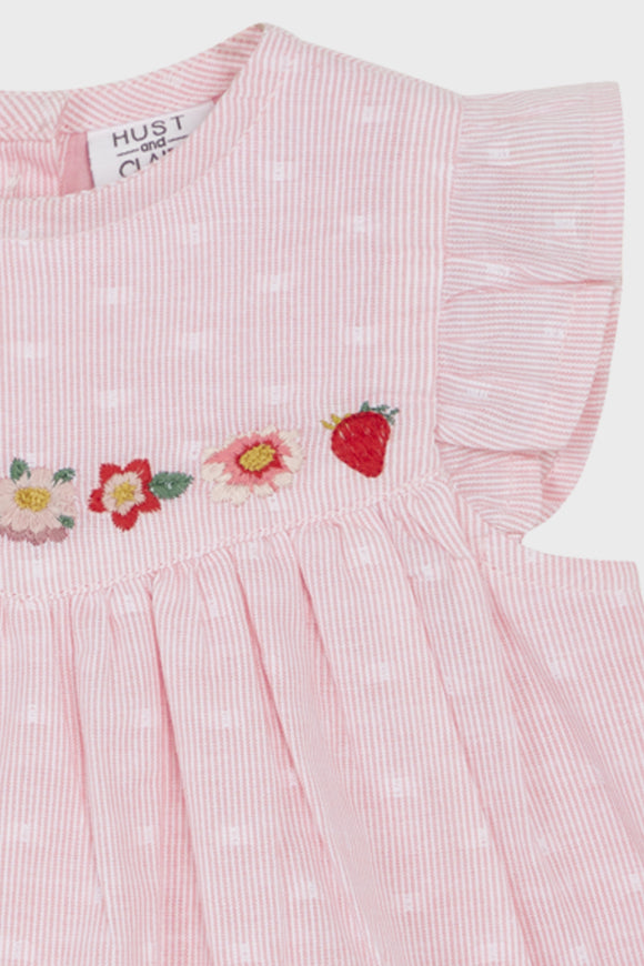 Hust &amp; Claire - Baby Kleid Konstanca rosa mit Stickerei