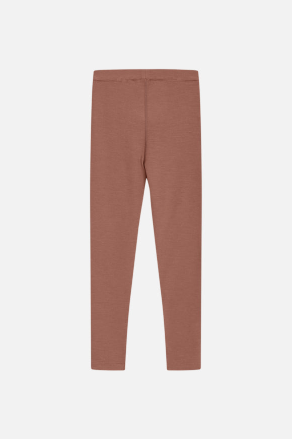 Warme Leggings mit elastischem Bund von Hust & Claire besteht außen aus Wolle und innen Viskose aus Bambus.