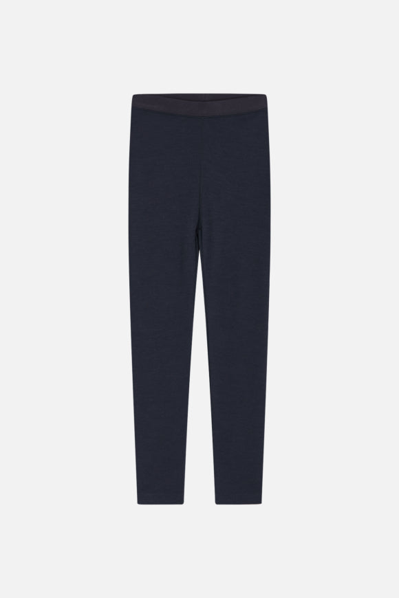 Warme Leggings mit elastischem Bund von Hust & Claire besteht außen aus Wolle und innen Viskose aus Bambus.