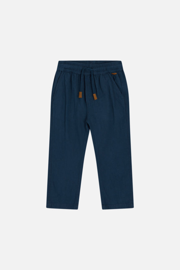 Hose aus gewebtem Leinen mit Taschen vorne und hinten von Hust & Claire