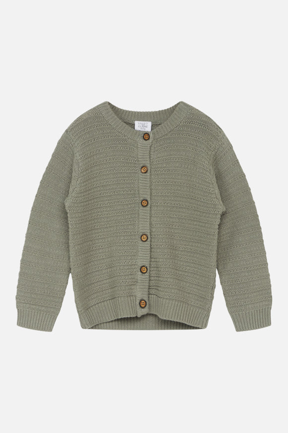 Strickjacke aus weicher Baumwolle von Hust & Claire mit Streifen