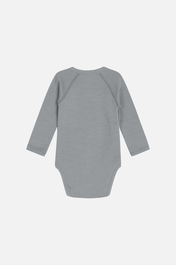 Hust &amp; Claire - Baby Body Bia Wolle grau - AURYN Shop