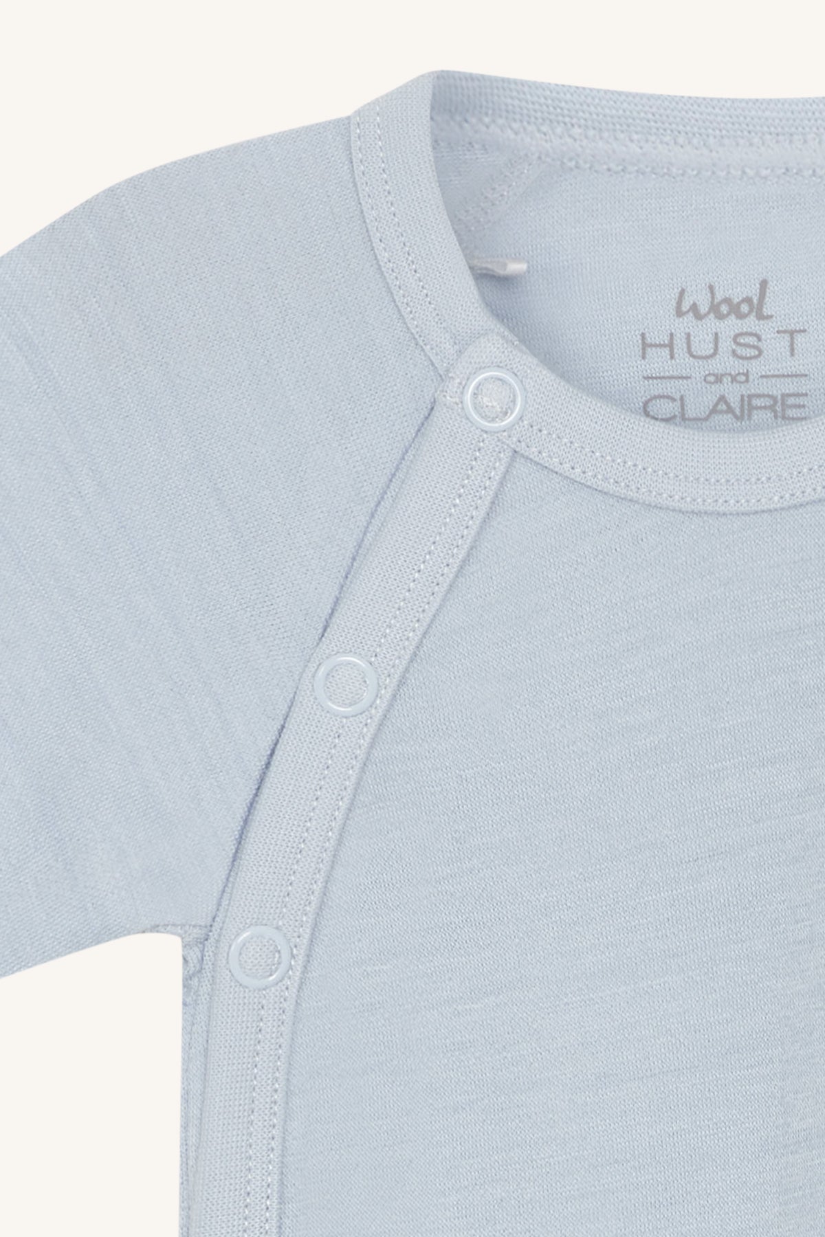 Hust &amp; Claire - Baby Body Bia hellblau Wolle