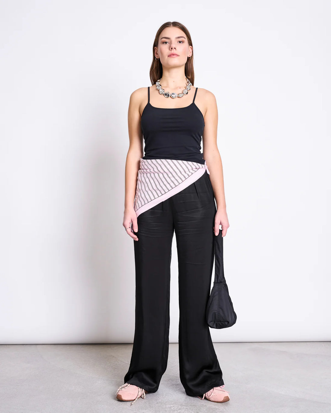 Jan ´n June - Damen Tuch "VAD" rosa gestreift