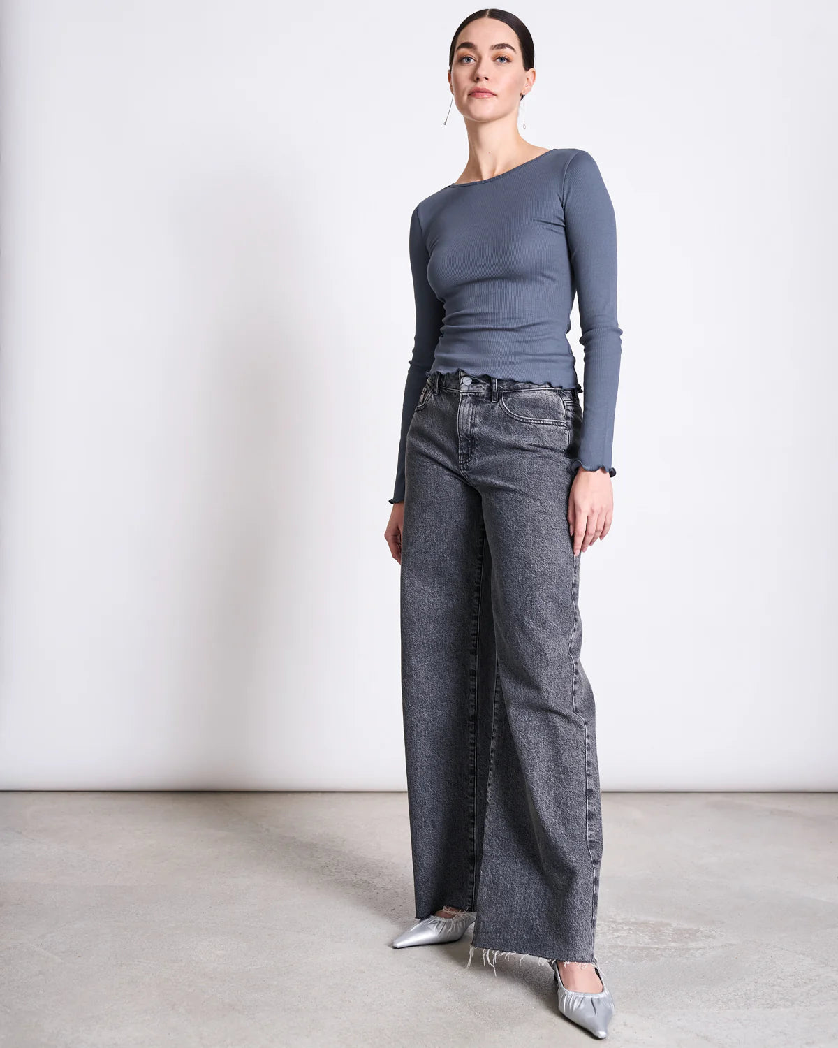 Jan ´n June - Damen Langarmshirt Aversa blau für Frauen aus Baumwolle (Bio)
