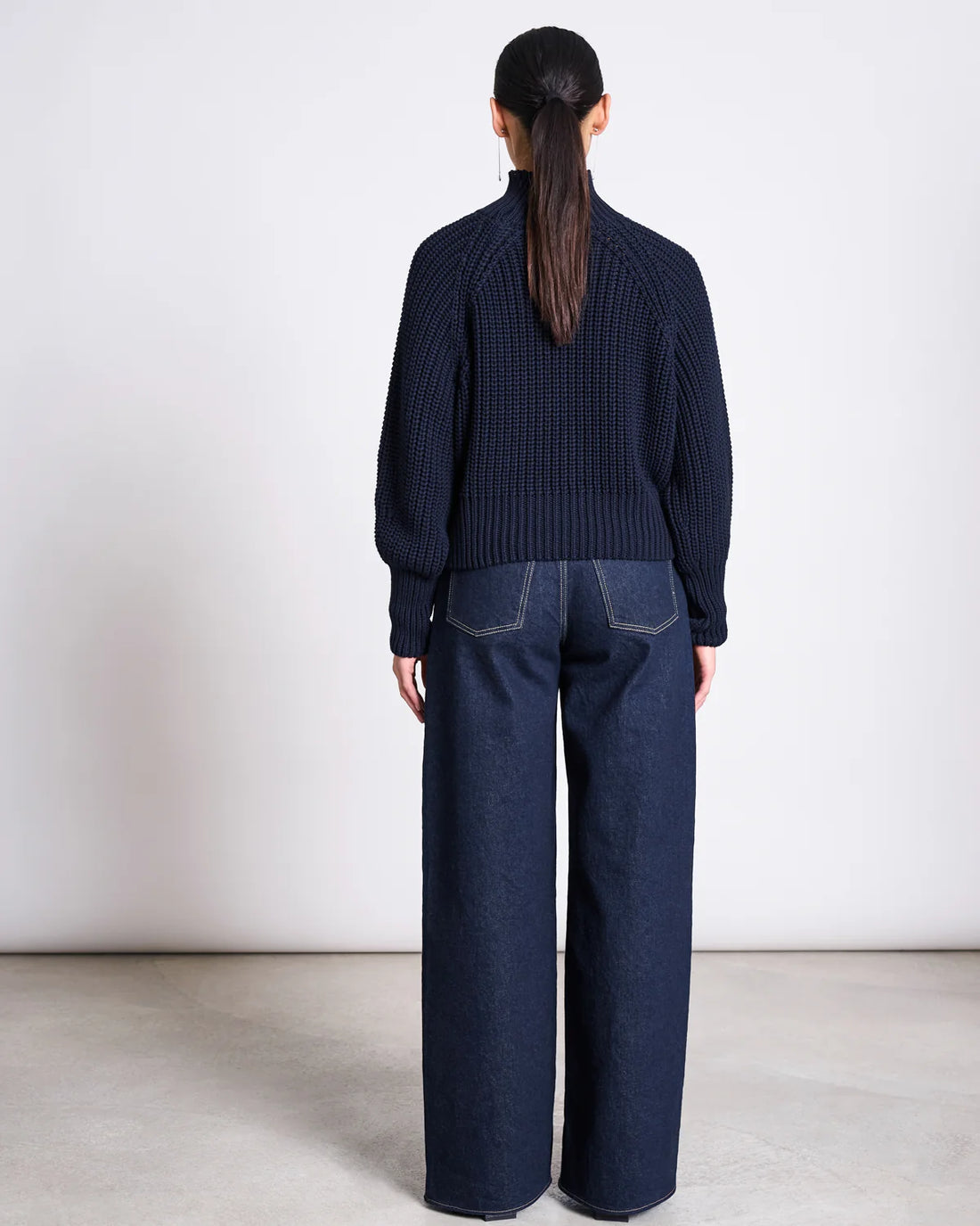 Jan ´n June - Damen Rollkragenpullover "Jumper" in navy blau für Frauen aus Baumwolle