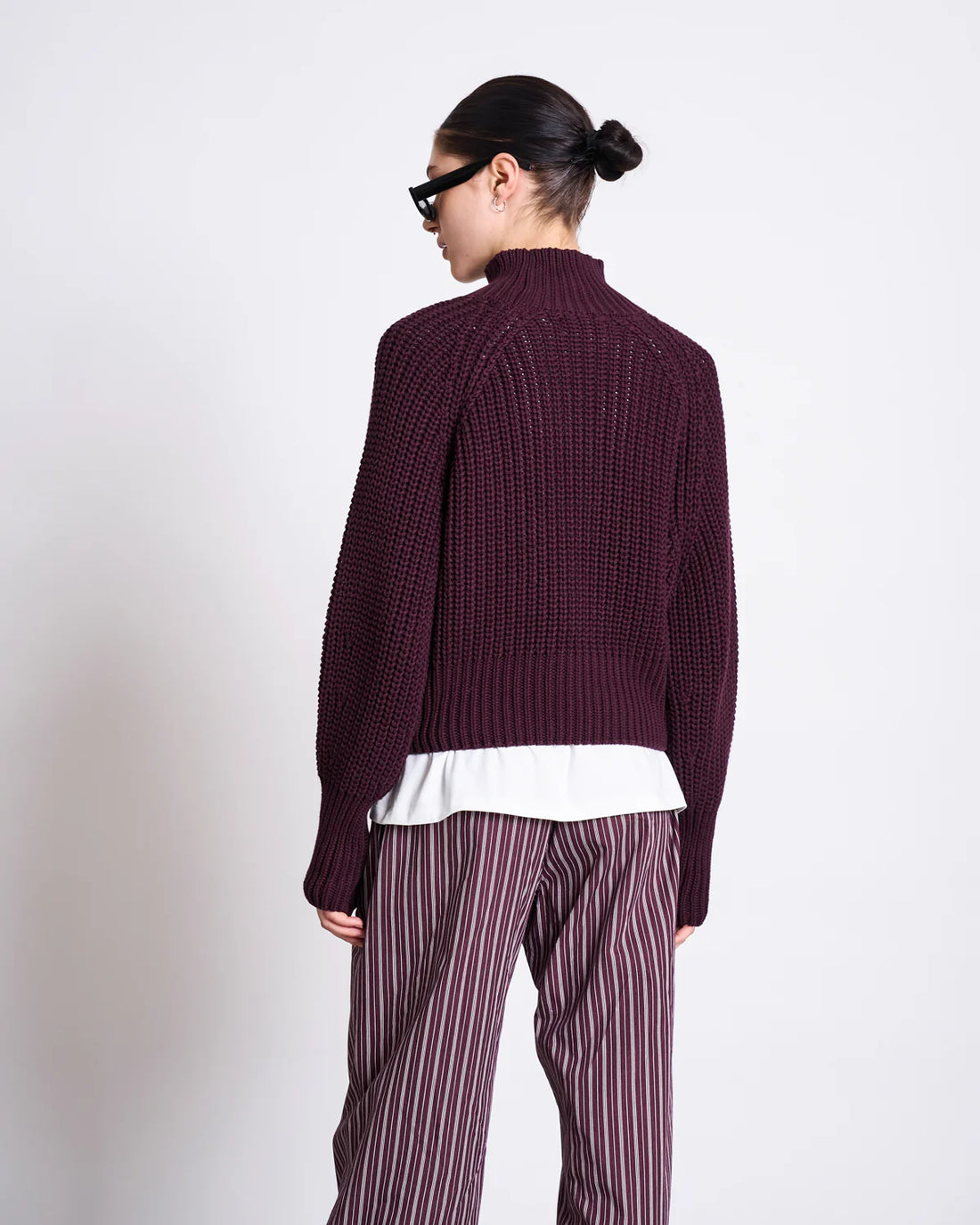 Jan ´n June - Damen Rollkragenpullover "Jumper" cherry für Frauen aus Baumwolle