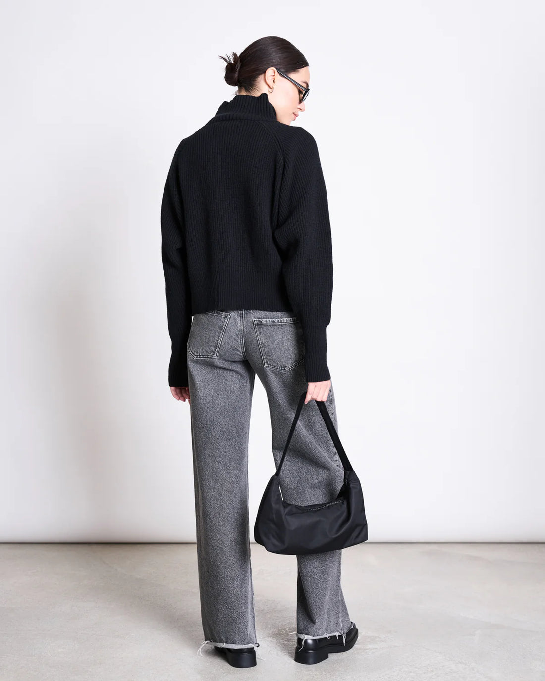 Jan ´n June - Damen Rollkragenpullover &quot;Jumper&quot; schwarz aus Lammwolle