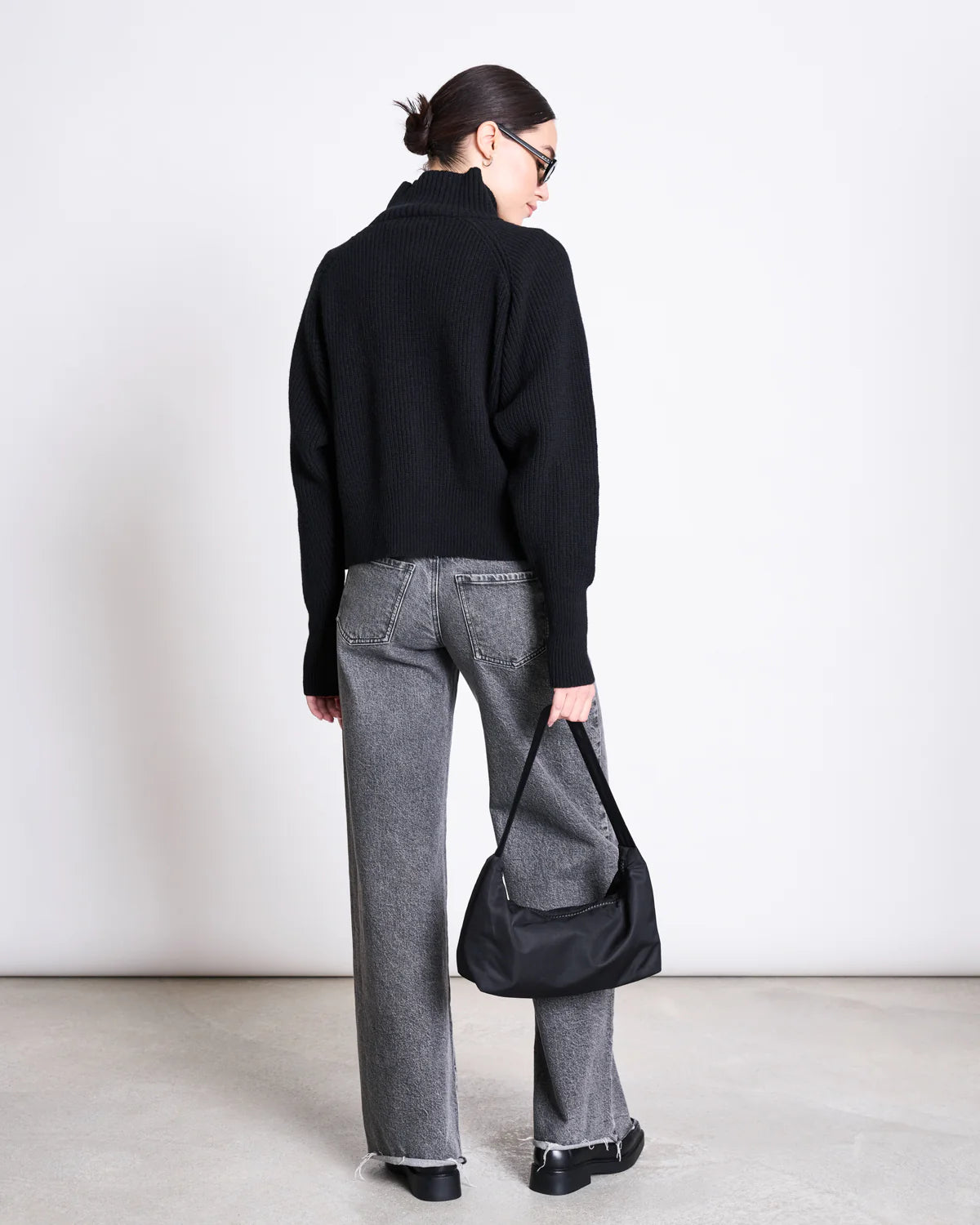 Jan ´n June - Damen Rollkragenpullover &quot;Jumper&quot; schwarz aus Lammwolle