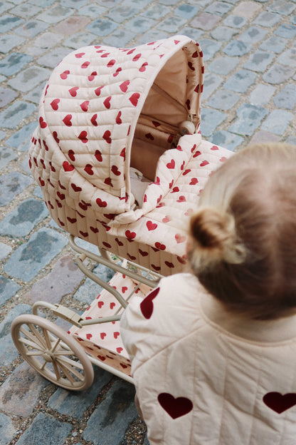 Konges Slojd - Kinder Bomberjacke Herzchen beige