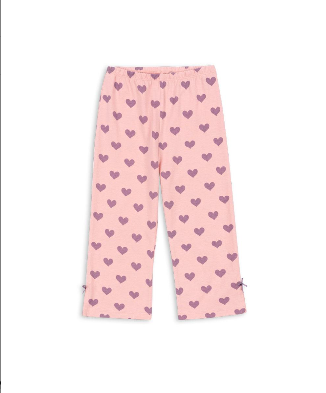 Konges Slojd - Kinder Hose Herzen rosa Baumwolle (bio)