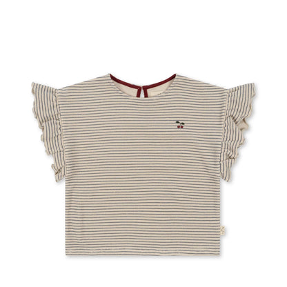 Konges Slojd - Kinder T-Shirt mit Rüschen und Streifen
