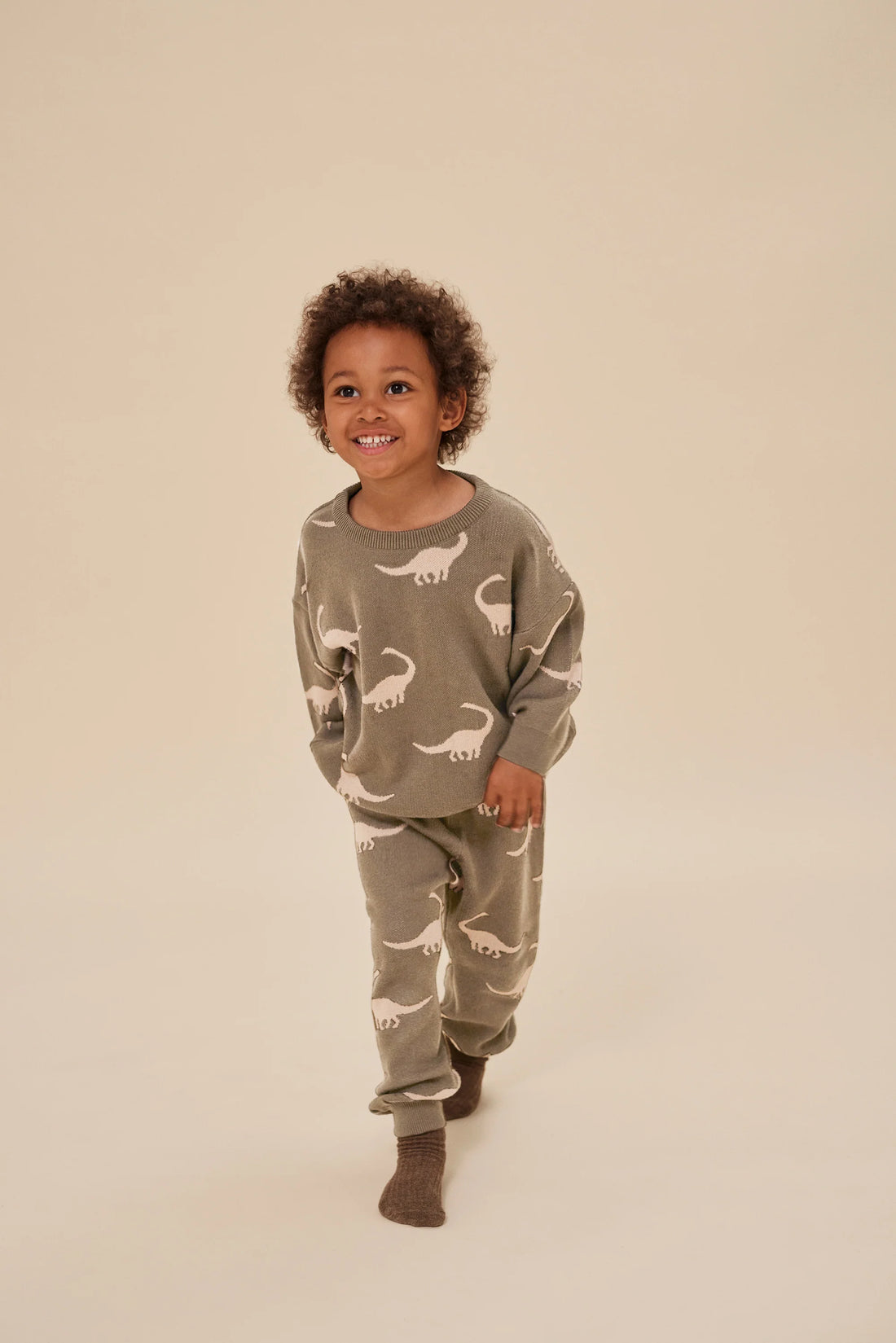 Konges Slojd - Baby Pullover aus Biobaumwolle Dino