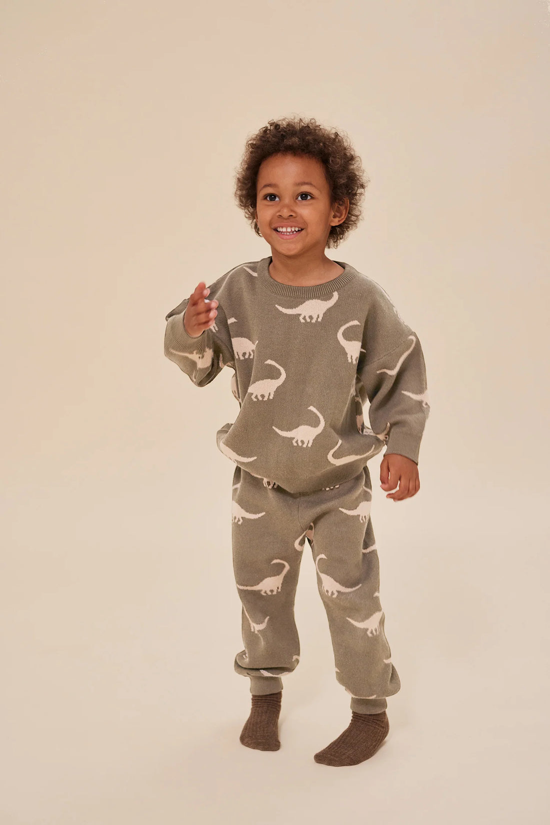 Konges Slojd - Baby Pullover aus Biobaumwolle Dino