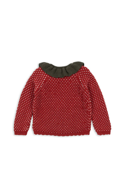 Konges Slojd - Baby Strickjacke Erdbeere