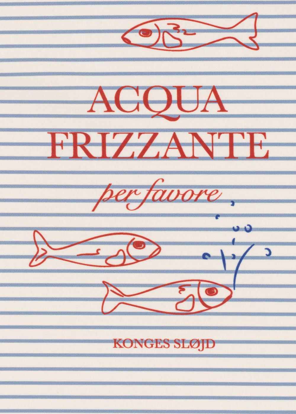 Konges Slojd - Kinder Badeshirt Aster blau gestreift