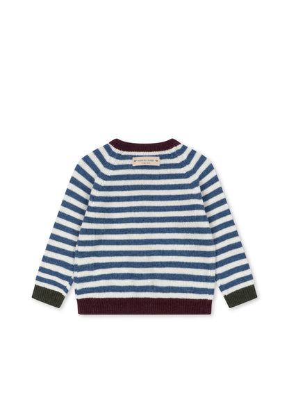 Konges Slojd - Baby Strickjacke blau-weiss gestreift