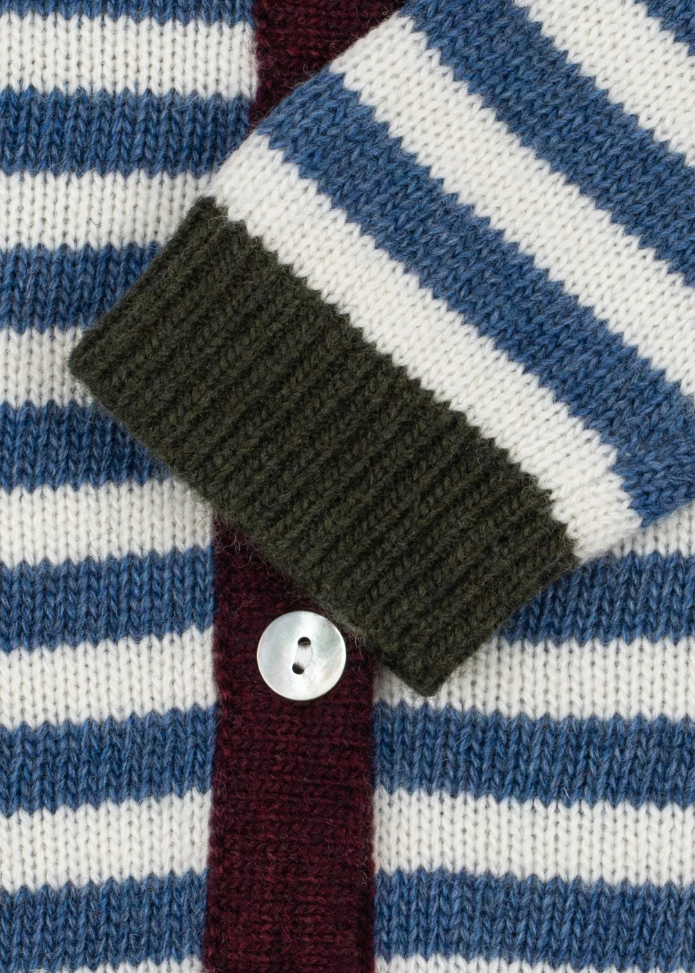 Konges Slojd - Baby Strickjacke blau-weiss gestreift