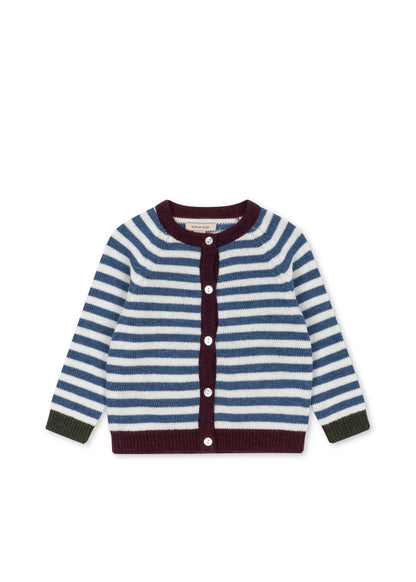 Konges Slojd - Baby Strickjacke blau-weiss gestreift