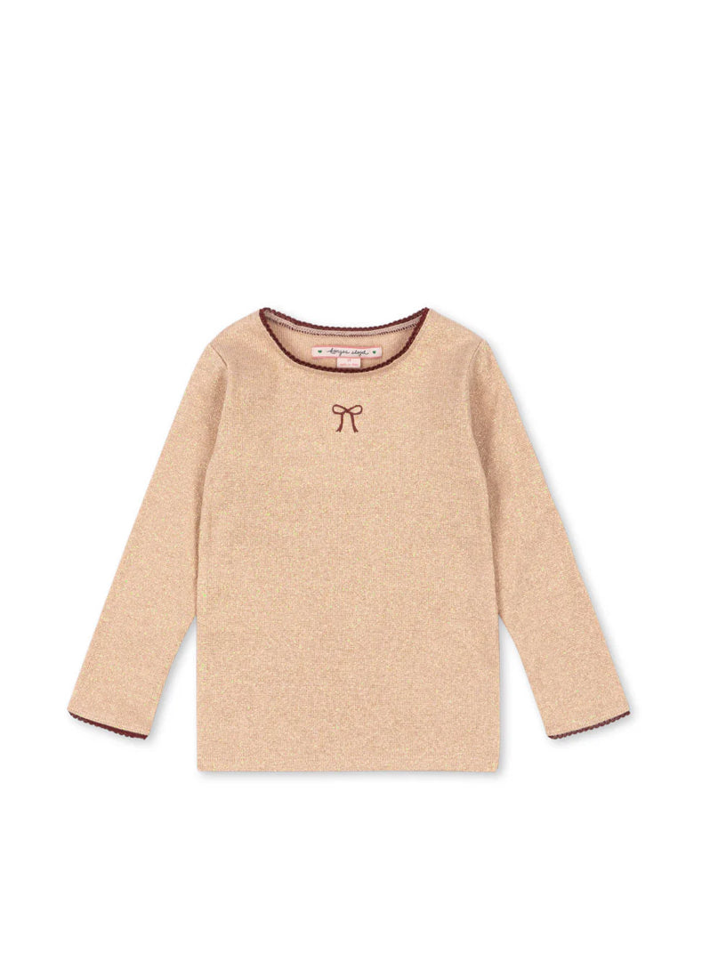 Konges Slojd - Baby Langarmshirt &quot;Roli” in beige für Mädchen 