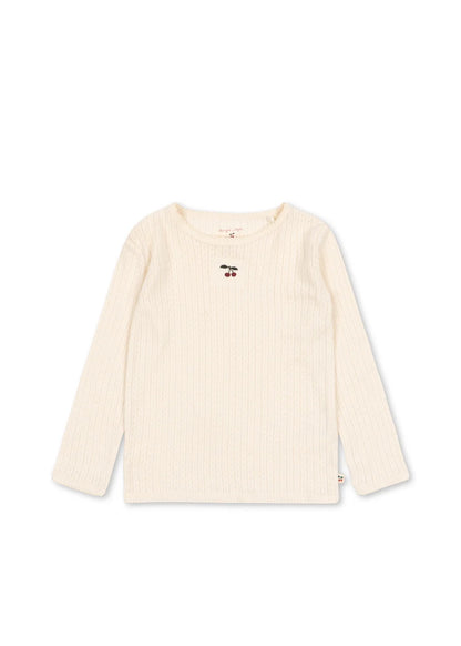Konges Slojd - Kinder Langarmshirt "White Smoke" Baumwolle (Bio)
