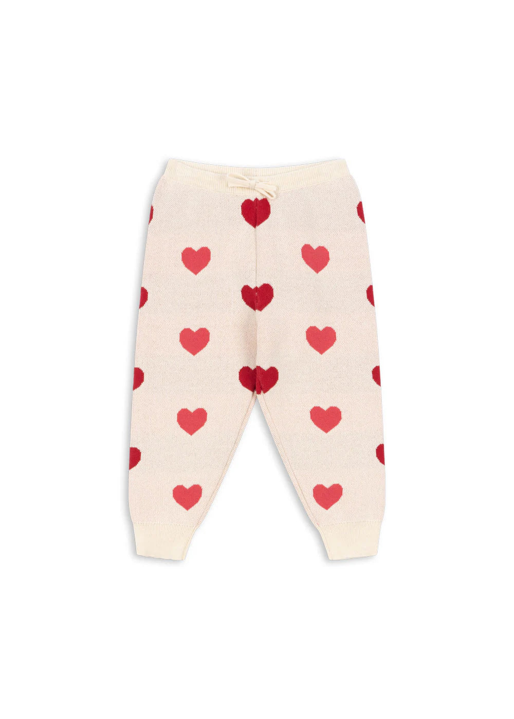 Konges Slojd - Baby Strickhose mit Herzen in beige für Kleinkinder/Mädchen