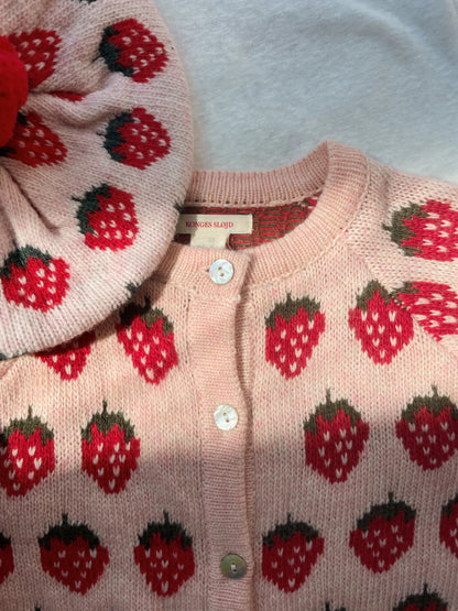 Konges Slojd - Kinder Strickjacke "Erdbeere" für Mädchen