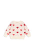 Konges Slojd - Kinder Strickpullover "Herzen" beige für Mädchen