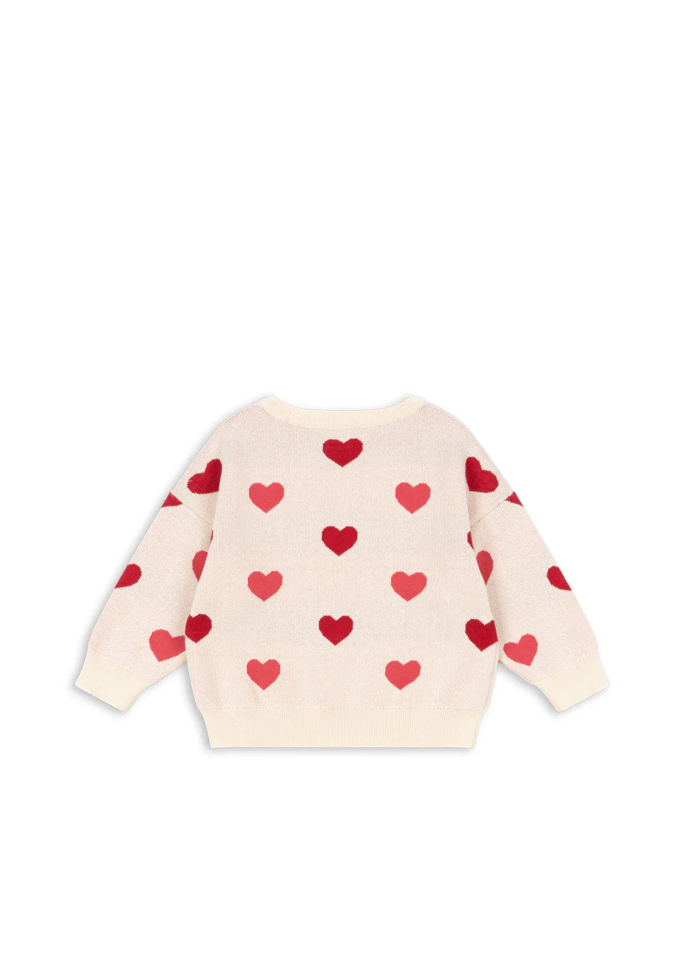 Konges Slojd - Kinder Strickpullover &quot;Herzen&quot; beige für Mädchen