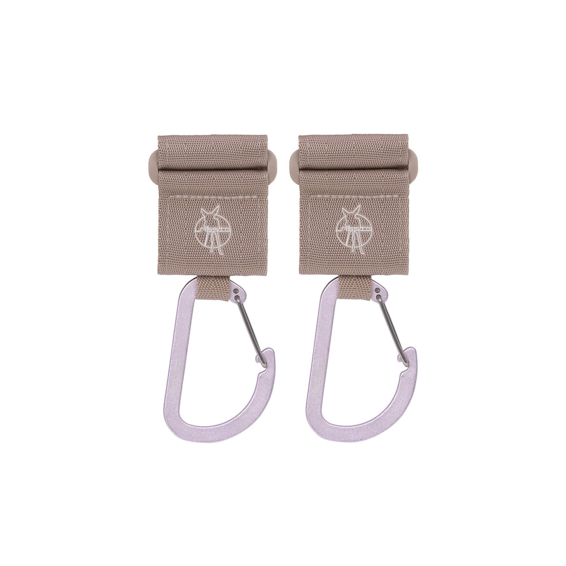 Lässig - Kinderwagenhaken Karabiner beige/ flieder