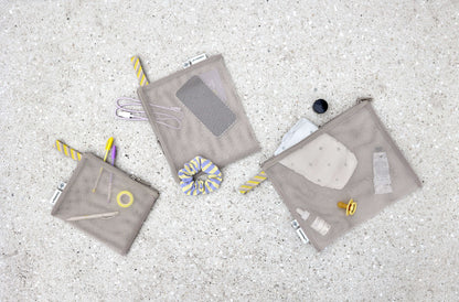 Lässig - Netztasche 3-er Set grau