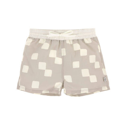 Lässig - Baby/Kinder Badehose kariert grau/weiss