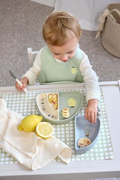 Lässig - Happy Fruits Zitrone Kinder Menüteller Silikon 3 teilig