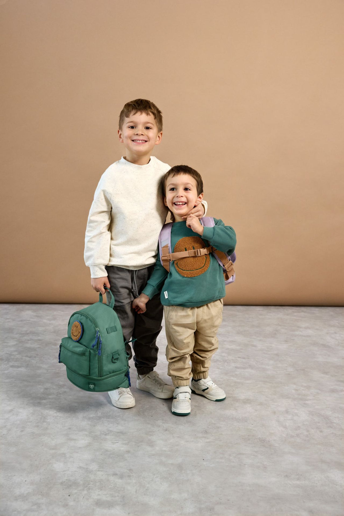 Lässig - Kinderrucksack grün mit Smile